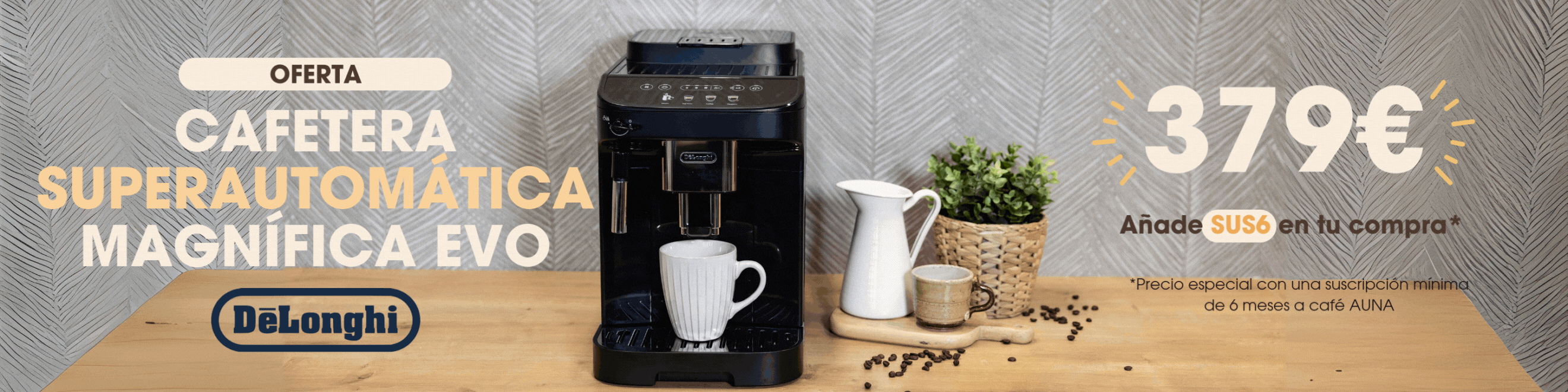 Cafetera Superautomática Magnífica EVO De'Longhi 379€, añade el código SUS6 en tu compra. Envío gratis dos o más paquetes.
